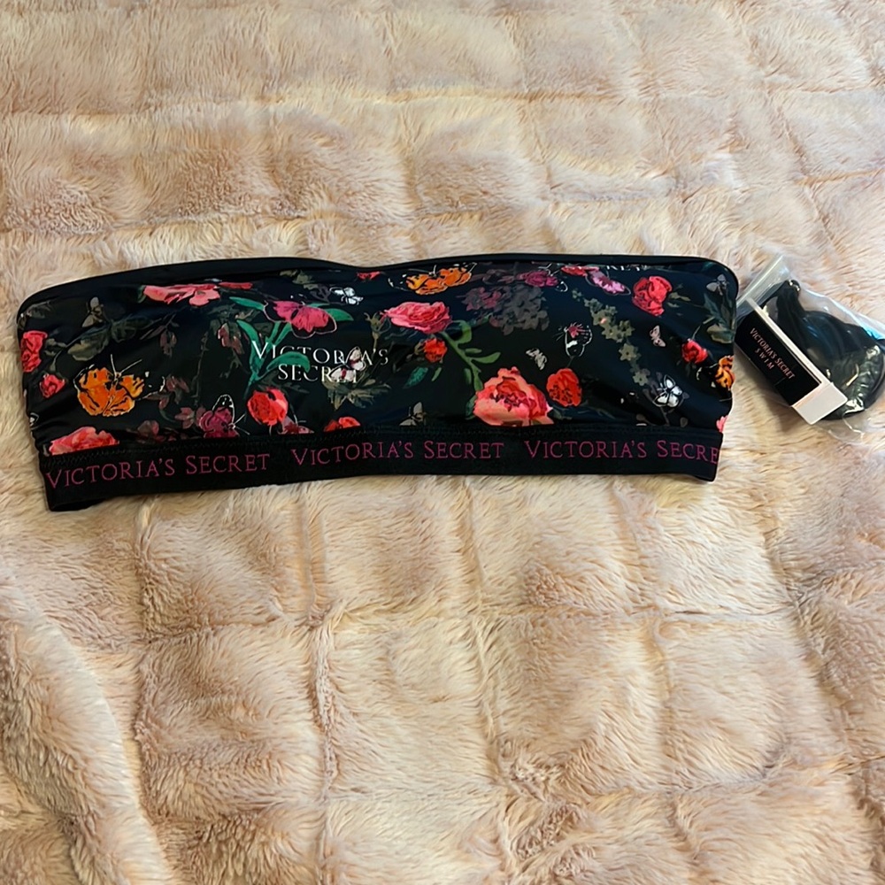 Victoria’s Secret Strapless Floral Swimsuit